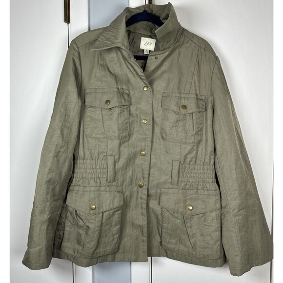 J.Jill Womens Cargo Utility Jacket - Missing Belt Size M - Picture 7 of 8